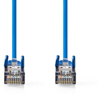 Nedis CAT5e Netwerkkabel | SF/UTP | RJ45 Male | RJ45 Male | 2.00 m | Rond | PVC | Blauw | Label - CCGL85121BU20