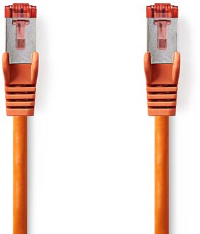 Nedis CAT6 Netwerkkabel | RJ45 Male | RJ45 Male | S/FTP | 0.25 m | Rond | LSZH | Oranje | Label - CCGL85221OG025