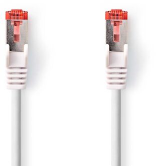Nedis CAT6 Netwerkkabel | RJ45 Male | RJ45 Male | S/FTP | 0.25 m | Rond | LSZH | Wit | Label - CCGL85221WT025