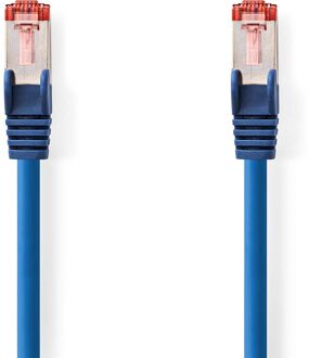 Nedis CAT6 Netwerkkabel | RJ45 Male | RJ45 Male | S/FTP | 1.00 m | Rond | LSZH | Blauw | Label - CCGL85221BU10