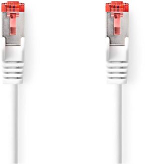 Nedis CAT6 Netwerkkabel | RJ45 Male | RJ45 Male | S/FTP | 20.0 m | Rond | LSZH | Wit | Label - CCGL85221WT200