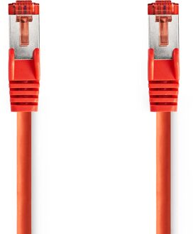 Nedis CAT6 Netwerkkabel | RJ45 Male | RJ45 Male | S/FTP | 3.00 m | Rond | LSZH | Rood | Label - CCGL85221RD30