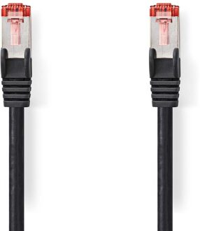 Nedis CAT6 Netwerkkabel | RJ45 Male | RJ45 Male | S/FTP | 30.0 m | Rond | LSZH | Zwart | Label - CCGL85221BK300