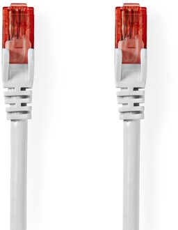 Nedis CAT6 Netwerkkabel | RJ45 Male | RJ45 Male | U/UTP | 1.50 m | Rond | PVC | Wit | Label - CCGL85200WT15