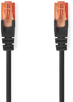 Nedis CAT6 Netwerkkabel | RJ45 Male | RJ45 Male | U/UTP | 10.0 m | Rond | PVC | Zwart | Label - CCGL85200BK100