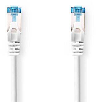 Nedis CAT6a netwerkkabel | S/FTP | RJ45 Male | RJ45 Male | 0.25 m | Snagless | Rond | LSZH | Wit | Label - CCGL85330WT025
