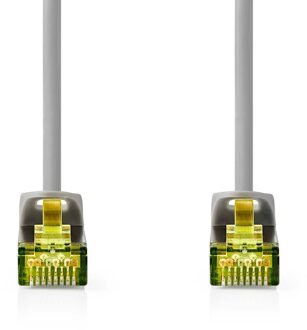 Nedis CAT7 Netwerkkabel | S/FTP | RJ45 Male | RJ45 Male | 0.25 m | Snagless | Rond | LSZH | Grijs | Label - CCGL85420GY025