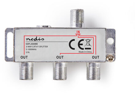 Nedis CATV-Splitter - SSPL300ME - Zilver Zilverkleurig