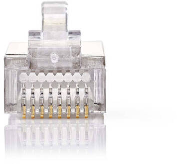 Nedis CCGP89303ME Netwerkconnector Rj45 Male - Voor Stranded Cat5 U/ftp-kabels 10 Stuks Metaal - 30 Dagen Niet Goed Geld Terug