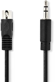Nedis DIN-Audiokabel DIN 5-Pins male - 3,5 mm male 1 mtr zwart