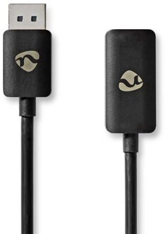 Nedis DisplayPort-Adapter | DisplayPort Male | HDMI™ Output | 8K@30Hz | Vernikkeld | Recht | 0.20 m | Rond | TPE | PVC | Zwart | Doos - CCGB37108BK02