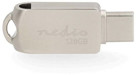 Nedis Flash Drive - FDRIUC3128SI - Metaal Grijs