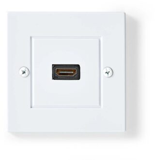 Nedis HDMI™ Wandcontactdoos | 1x HDMI™ Female | 4K@60Hz | HDMI™ Output | Zwart | 18 Gbps | Verguld | Doos - CVGB34950WT