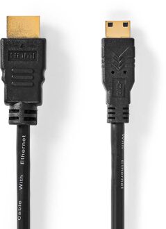 Nedis High Speed ??HDMI™-Kabel met Ethernet | HDMI™ Connector | HDMI™ Mini-Connector | 4K@30Hz | 10.2 Gbps | 3.00 m | Rond | PVC | Zwart | Label