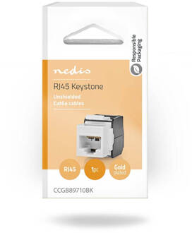 Nedis Keystone CAT6a RJ45 Female U/UTP ABS Doos