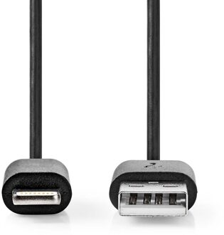 Nedis Lightning Kabel - CCGL39300BK20 Zwart