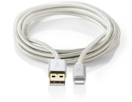 Nedis Lightning Kabel - CCTB39300AL10 Zilverkleurig