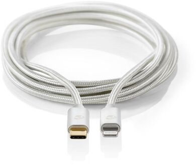 Nedis Lightning Kabel - CCTB39650AL10 Zilverkleurig