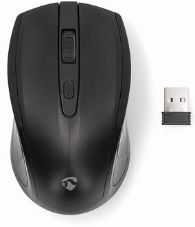 Nedis Muis | Draadloos | 800 / 1200 / 1600 dpi | Instelbare DPI | Aantal knoppen: 4 | Tweehandig - MSWS106BK