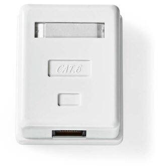 Nedis Netwerk Wanddoos | Opbouw | 1 poort(en) | UTP CAT6 | Recht | Female | Goud Verguld | ABS | Wit | Doos - CCGB89100WT