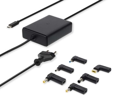 Nedis Notebook-Adapter | GaN | 65 W | 5 / 9 / 12 / 15 / 20 V DC | 2.4 / 3.0 / 3.25 A | Gebruikt voor: Notebook / Smartphone / Tablet | Euro / Type-C