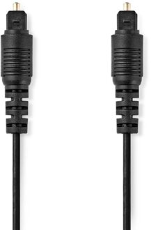 Nedis Optische Audiokabel | TosLink Male | TosLink Male | 2.00 m | Rond | PVC | Zwart | Label - CAGL25000BK20