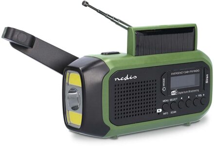 Nedis RDDBCR2000GN Noodradio DAB radio Groen