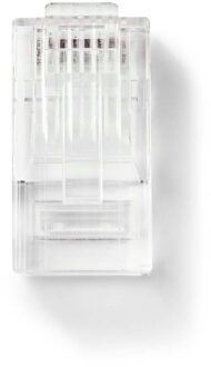 Nedis RJ45-Connector | RJ45 Pass Through | Stranded UTP CAT5 | Recht | Verguld | 10 Stuks | PVC | Transparant | Doos - CCGB89331TP