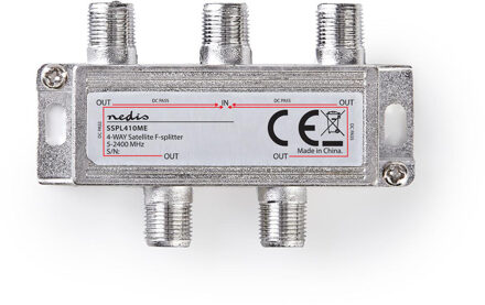 Nedis Satellietsplitter - SSPL410ME - Zilver Zilverkleurig