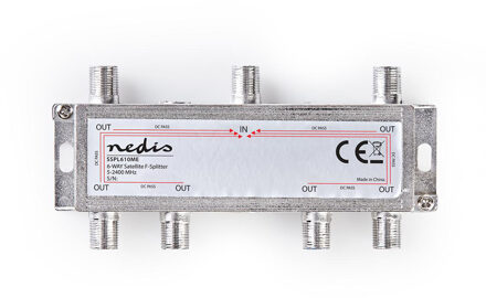 Nedis Satellietsplitter - SSPL610ME - Zilver Zilverkleurig