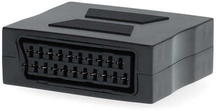 Nedis SCART-Adapter | SCART Female | SCART Female | Vernikkeld | Recht | ABS | Zwart | 1 Stuks | Doos - CVGB31950BK