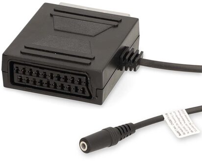 Nedis SCART-Kabel | SCART Male | SCART Female / 3,5 mm Female | Vernikkeld | 480p | 0.20 m | Rond | PVC | Zwart | Doos - CVGB31930BK02