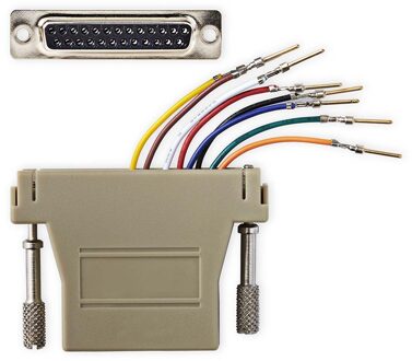 Nedis Seriele Adapter | Adapter | D-SUB 25-Pins Female | RJ45 Female | Vernikkeld | Ivoor | Doos - CCGB52822IV