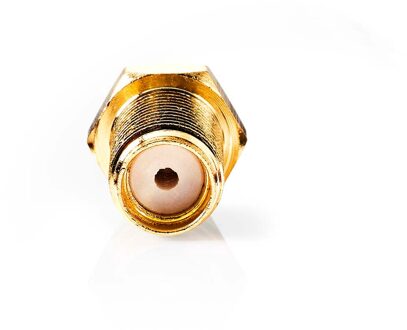 Nedis SMA-Connector | Recht | Female | Verguld | 50 Ohm | Krimp | Diameter kabelinvoer: 2.55 mm | Metaal | Goud | 2 Stuks | Doos - CSGB02901GD
