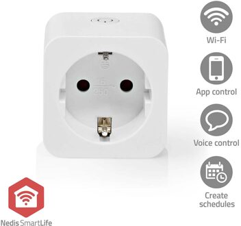 Nedis SmartLife Slimme Stekker | Zigbee 3.0 | Energiemeter | 3680 W | Hybrid (CEE 7/7) | Android / IOS Smart home accessoire