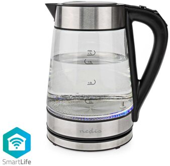 Nedis SmartLife Waterkoker | Wi-Fi | 1.7 l | Glas | Waterkoker Zilver