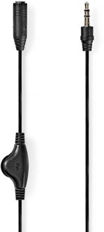 Nedis Stereo-Audiokabel | 3,5 mm Male | 3,5 mm Female | Vernikkeld | 1.00 m | Rond | Label - CAGL22090BK10