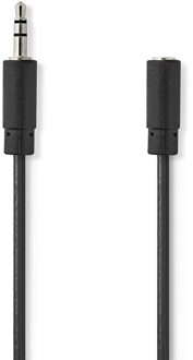 Nedis Stereo-Audiokabel | 3,5 mm Male | 3,5 mm Female | Vernikkeld | 3.00 m | Rond | Zwart | Label - CAGL22050BK30