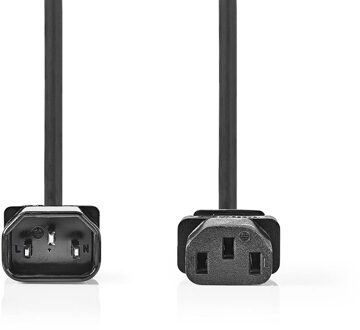 Nedis Stroomkabel | IEC-320-C14 | IEC-320-C13 | Recht | Recht | Vernikkeld | 5.00 m | Rond | PVC | Zwart | Label - CEGL10500BK50