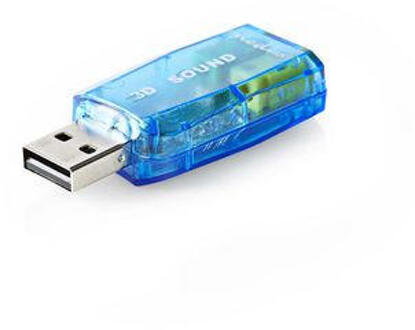 Nedis USB-A - 3,5mm Jack headset audio adapter / blauw