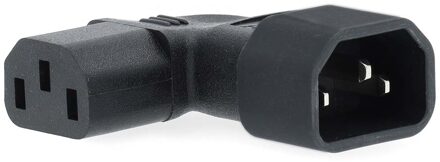 Nedis Verlengstekker | IEC-320-C13 | IEC-320-C14 | Links Gehoekt | Vernikkeld | PVC | Zwart | Doos | 1 Stuks - CEGB11903BK