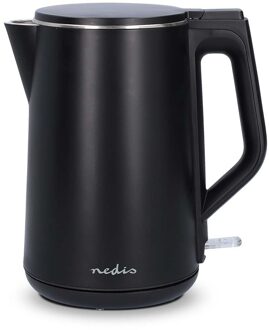 Nedis Waterkoker | 1.5 l | Kunststof | Zwart | 360 graden draaibaar | Verborgen verwarmingselement | Strix®-controller | Droogkookbeveiliging