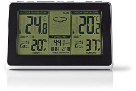 Nedis Weerstation - WEST400BK - Zilver Zilverkleurig