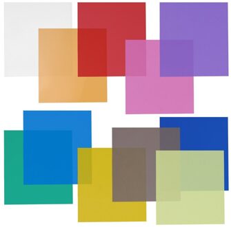 Neewer 30x30 cm Transparante Kleur Gel Filter Set Pack van 11 Sheets voor Foto Studio Strobe Zaklamp in 11 Verschillende kleuren