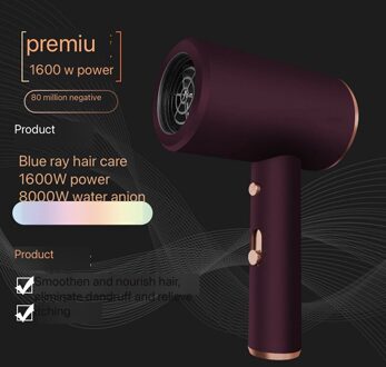 Negatieve Ionen Föhn, Sneldrogend Machine, Sneldrogend Föhn, traploze En Koude Lucht Switching, Haar Styling rood / VS