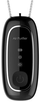 Negatieve Ionen Generator Luchtreiniger Verwijder Formaldehyde Bacteriën Ketting 2 Versnellingen Concentratie Verstelbare Air Cleaner U1JE zwart