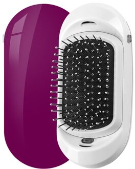 Negatieve Ionen Haar Kam Draagbare Elektrische Ionische Haarborstel 2.0 Upgrade Hoofdhuid Massage Kam Magic Styling Hair Brush Voor Zwart Haar paars vibration