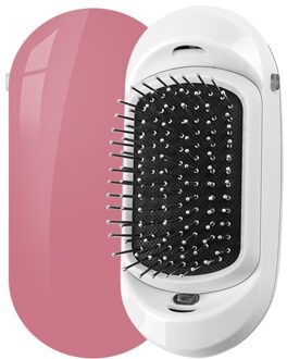 Negatieve Ionen Haar Kam Draagbare Elektrische Ionische Haarborstel 2.0 Upgrade Hoofdhuid Massage Kam Magic Styling Hair Brush Voor Zwart Haar roze vibration
