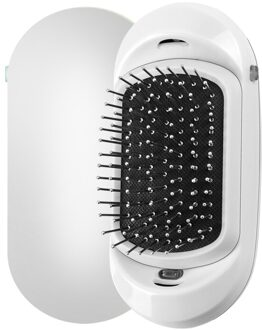 Negatieve Ionen Haar Kam Draagbare Elektrische Ionische Haarborstel 2.0 Upgrade Hoofdhuid Massage Kam Magic Styling Hair Brush Voor Zwart Haar Sliver vibration