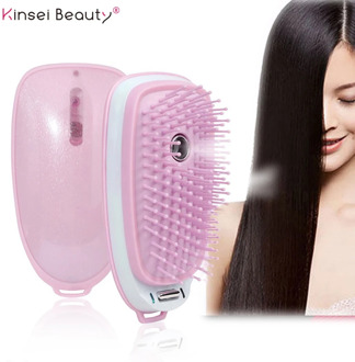 Negative Ions Hair Brush Comb Electric Ionic Hair Brush Scalp Massager Nano Spray Straight Hair Styling Tool Anti-Static Tangled
